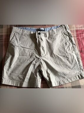 Tommy Hilfiger mens Big and Tall Beige Shorts with Signature Trim